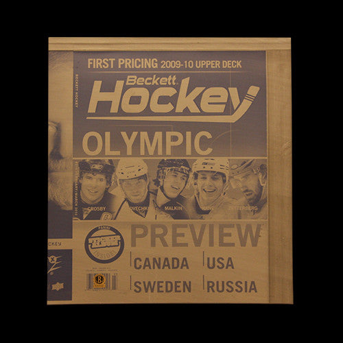 Beckett Hockey February/March 2010 Edition Black Printing Plate Olympic Edition