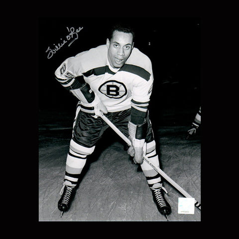 Willie O'Ree Boston Bruins Autographed B&W 8x10 Photo