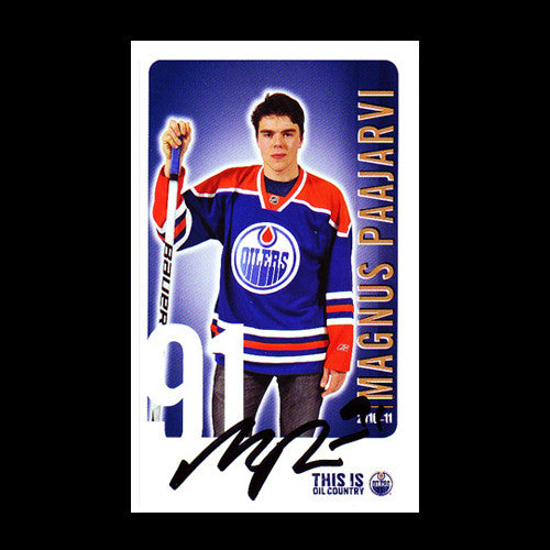 Magnus Paajarvi Edmonton Oilers Autographed Team Card