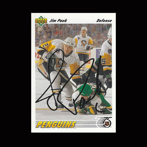 Jim Paek Pittsburgh Penguins Autographed Card
