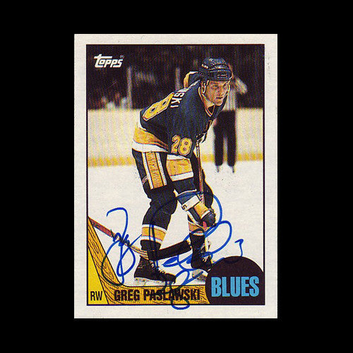 Greg Paslawski St. Louis Blues Autographed Card