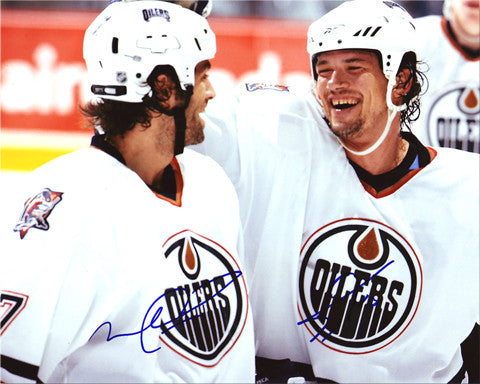Mike Peca & Todd Harvey Edmonton Oilers Dual Autographed 8x10 Photo