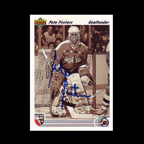 Pete Peeters Washington Capitals Autographed Card