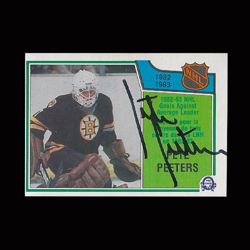 Pete Peeters Boston Bruins Autographed Card