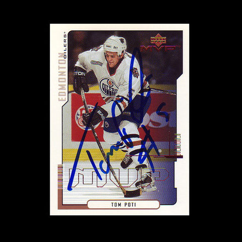 Tom Poti Edmonton Oilers Autographed Card