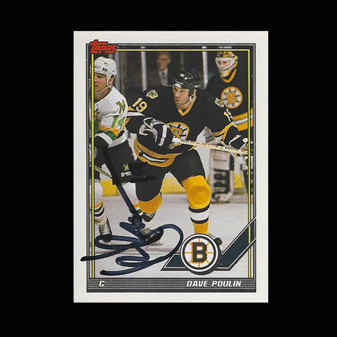 Dave Poulin Boston Bruins Autographed Card