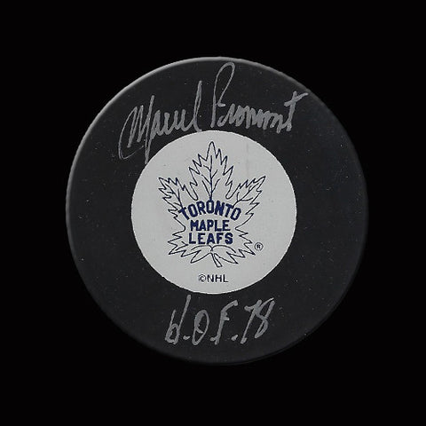 Marcel Pronovost Toronto Maple Leafs Autographed Puck