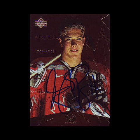 Taylor Pyatt Team Canada Autographed Card