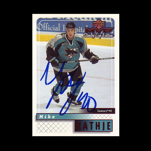 Mike Rathje San Jose Sharks Autographed Card