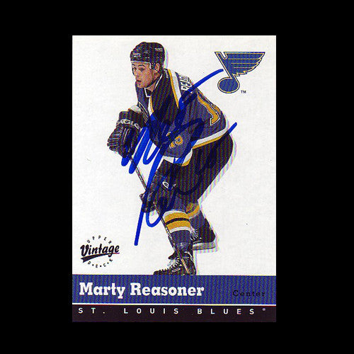 Marty Reasoner St. Louis Blues Autographed Card