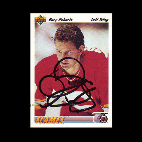 Gary Roberts Calgary Flames Autographed Card