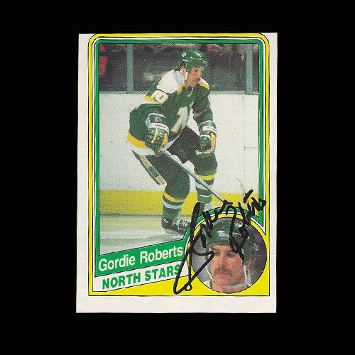 Gordie Roberts Minnesota North Stars Autographed Card