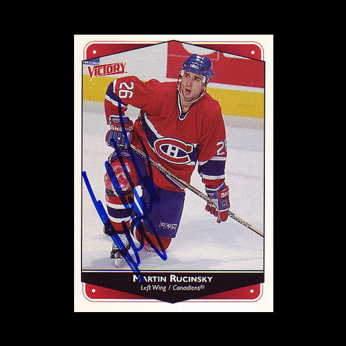 Martin Rucinsky Montreal Canadiens Autographed Card