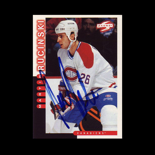 Martin Rucinsky Montreal Canadiens Autographed Card