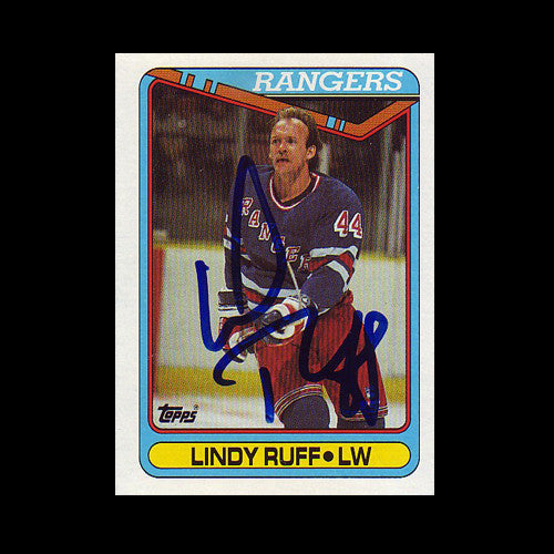 Lindy Ruff New York Rangers Autographed Card