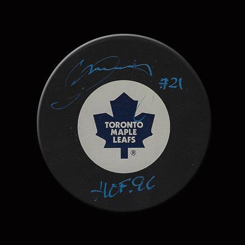Borje Salming Toronto Maple Leafs Autographed Puck