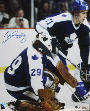 Borje Salming Toronto Maple Leafs Autographed 16x20 Defending Photo