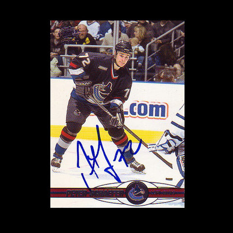 Peter Schaefer Vancouver Canucks Autographed Card