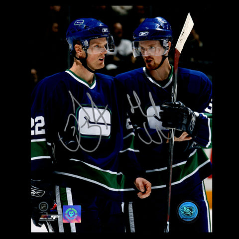 Daniel & Henrik Sedin Vancouver Canucks Dual Autographed 8x10 Photo