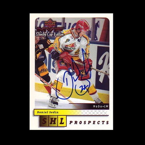 Daniel Sedin Modo Sweden Autographed Card