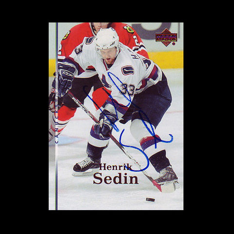Henrik Sedin Vancouver Canucks Autographed Card