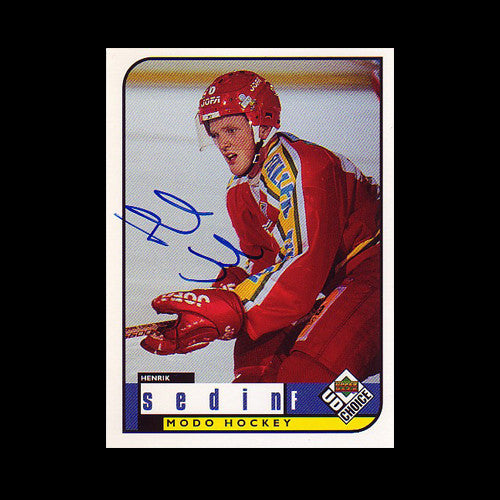 Henrik Sedin Modo Sweden Autographed Card