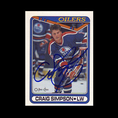 Craig Simpson Edmonton Oilers Autographed Card