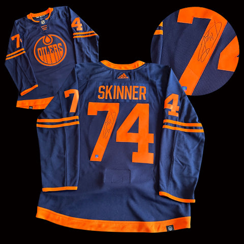 Stuart Skinner Autographed Edmonton Oilers 3rd Adidas Pro Jersey