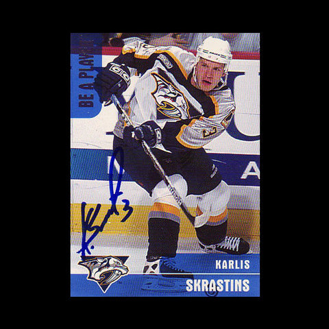 Karlis Skrastins Nashville Predators Autographed Card