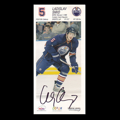 Ladislav Smid Edmonton Oilers Autographed Team Card
