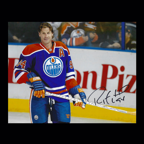 Ryan Smyth Edmonton Oilers Autographed Warmups 8x10 Photo