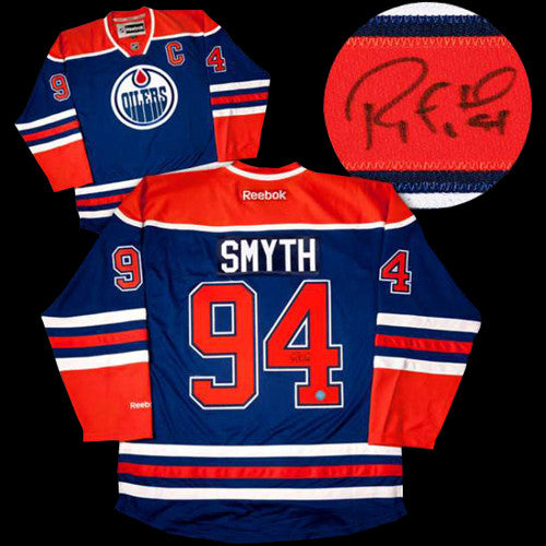 Ryan Smyth Edmonton Oilers Autographed Blue Reebok Premier Jersey