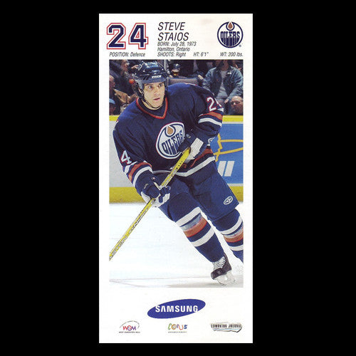 Steve Staios Edmonton Oilers Team Card