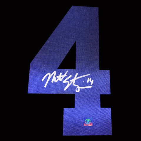 Matt Stajan Autographed Toronto Maple Leafs Jersey Number