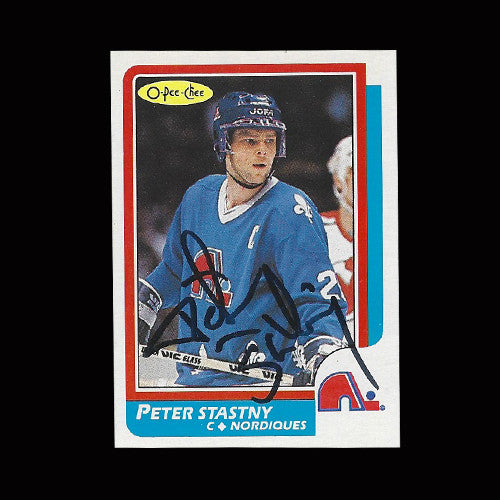 Peter Stastny Quebec Nordiques Autographed Card