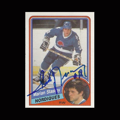 Marian Stastny Quebec Nordiques Autographed Card