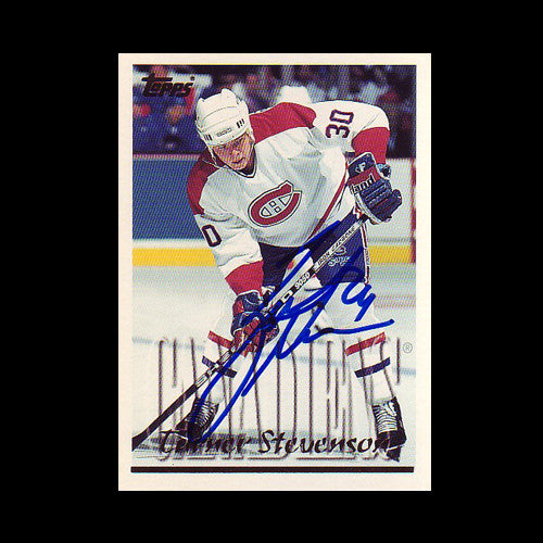 Turner Stevenson Montreal Canadiens Autographed Card