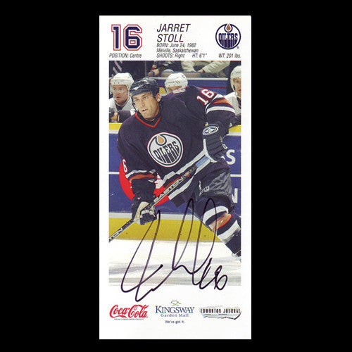 Jarret Stoll Edmonton Oilers Autographed Team Card