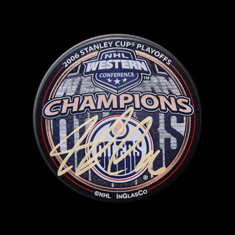Jarret Stoll Edmonton Oilers 2006 Western Conference Champions Autographed Puck