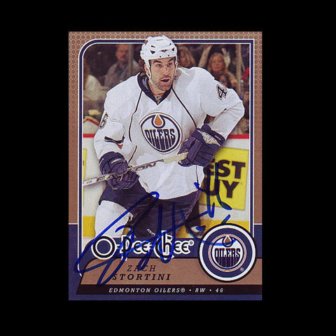 Zach Stortini Edmonton Oilers Autographed Card