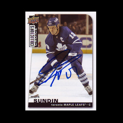 Mats Sundin Toronto Maple Leafs Autographed Card