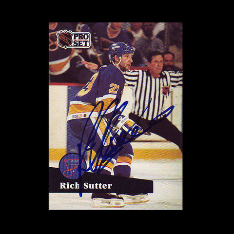 Rich Sutter St. Louis Blues Autographed Card
