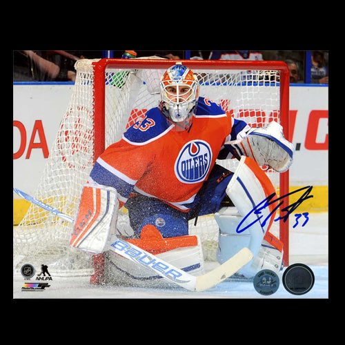 Cam Talbot Edmonton Oilers Autographed Action 11x14 Photo - Clearance