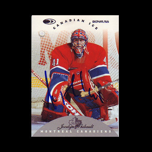 Jocelyn Thibault Montreal Canadiens Autographed Card