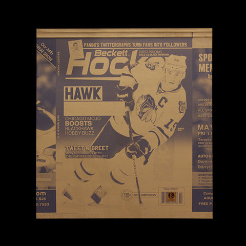 Beckett Hockey March 2012 Edition Complete Printing Plates Set Featuring Jonathan Toews