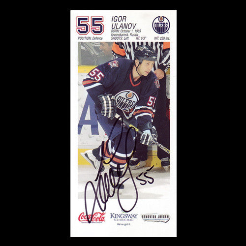 Igor Ulanov Edmonton Oilers Autographed Team Card