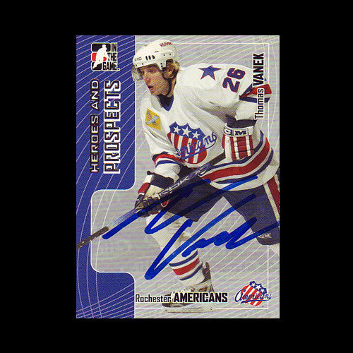 Thomas Vanek Rochester Americans Autographed Card