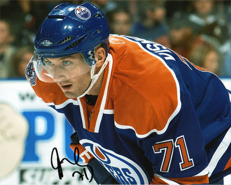 Lubomir Visnovsky Edmonton Oilers Autographed Close-Up 8x10 Photo