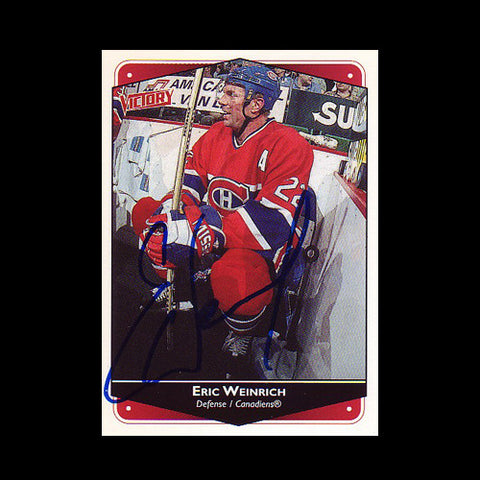 Eric Weinrich Montreal Canadiens Autographed Card