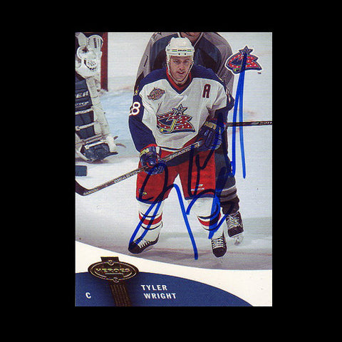 Tyler Wright Columbus Blue Jackets Autographed Card